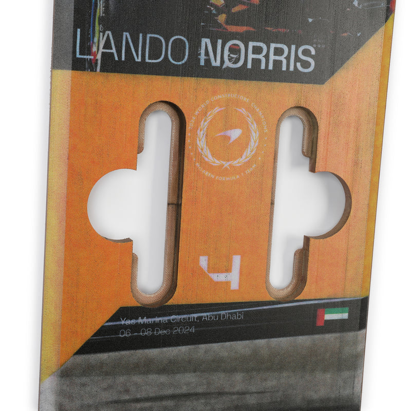 Lando Norris 2025 McLaren F1 Team Grand Prix Used Front Skid Plank Wall Art - Abu Dhabi 2026