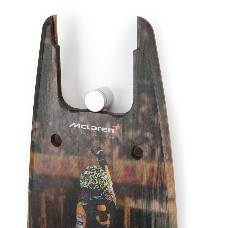 Lando Norris 2025 McLaren F1 Team Grand Prix Used Front Skid Plank Wall Art - Abu Dhabi 2026