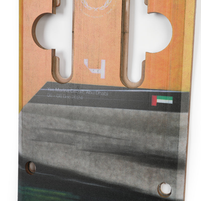Lando Norris 2025 McLaren F1 Team Grand Prix Used Front Skid Plank Wall Art - Abu Dhabi 2026