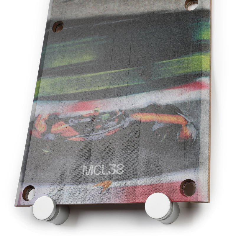 Lando Norris 2025 McLaren F1 Team Grand Prix Used Front Skid Plank Wall Art - Abu Dhabi 2026
