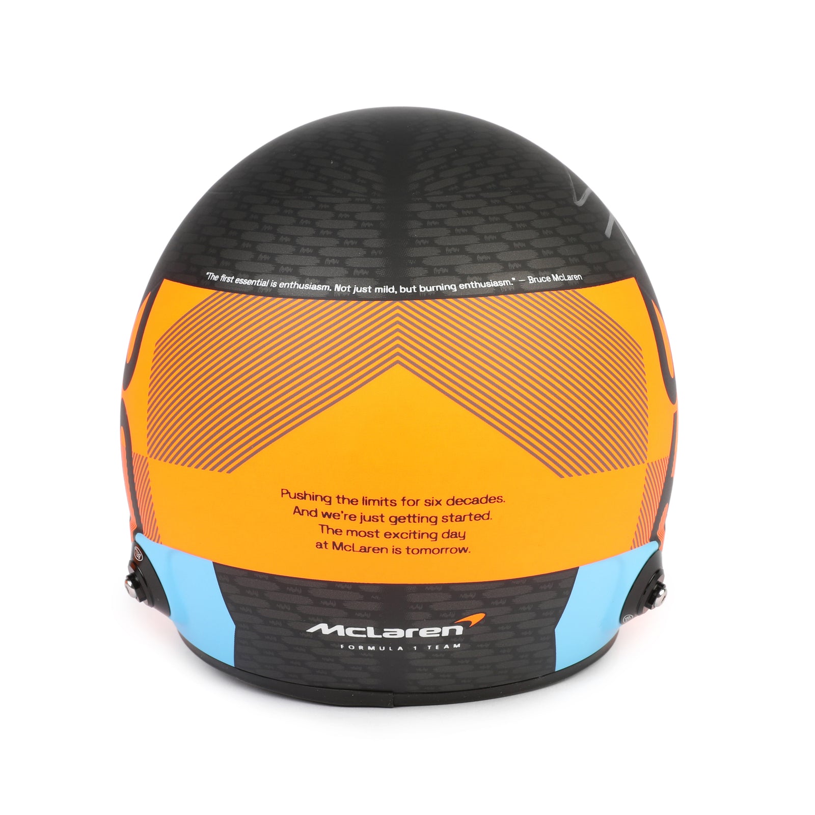 Season Launch LOT 403 - Lando Norris & Oscar Piastri 2024 Signed McLaren F1 Team 1:2 Helmet