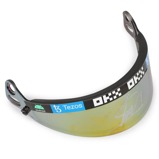 Season Launch LOT 069 - Lando Norris 2022 McLaren F1 Team Signed Helmet Visor - Singapore GP