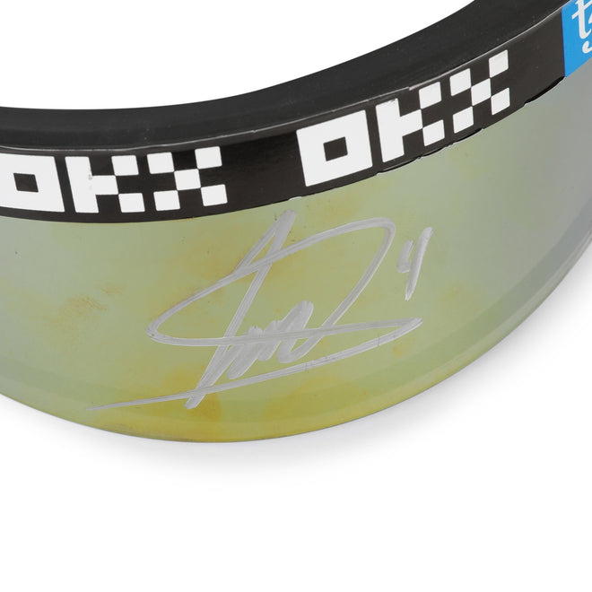 Season Launch LOT 069 - Lando Norris 2022 McLaren F1 Team Signed Helmet Visor - Singapore GP