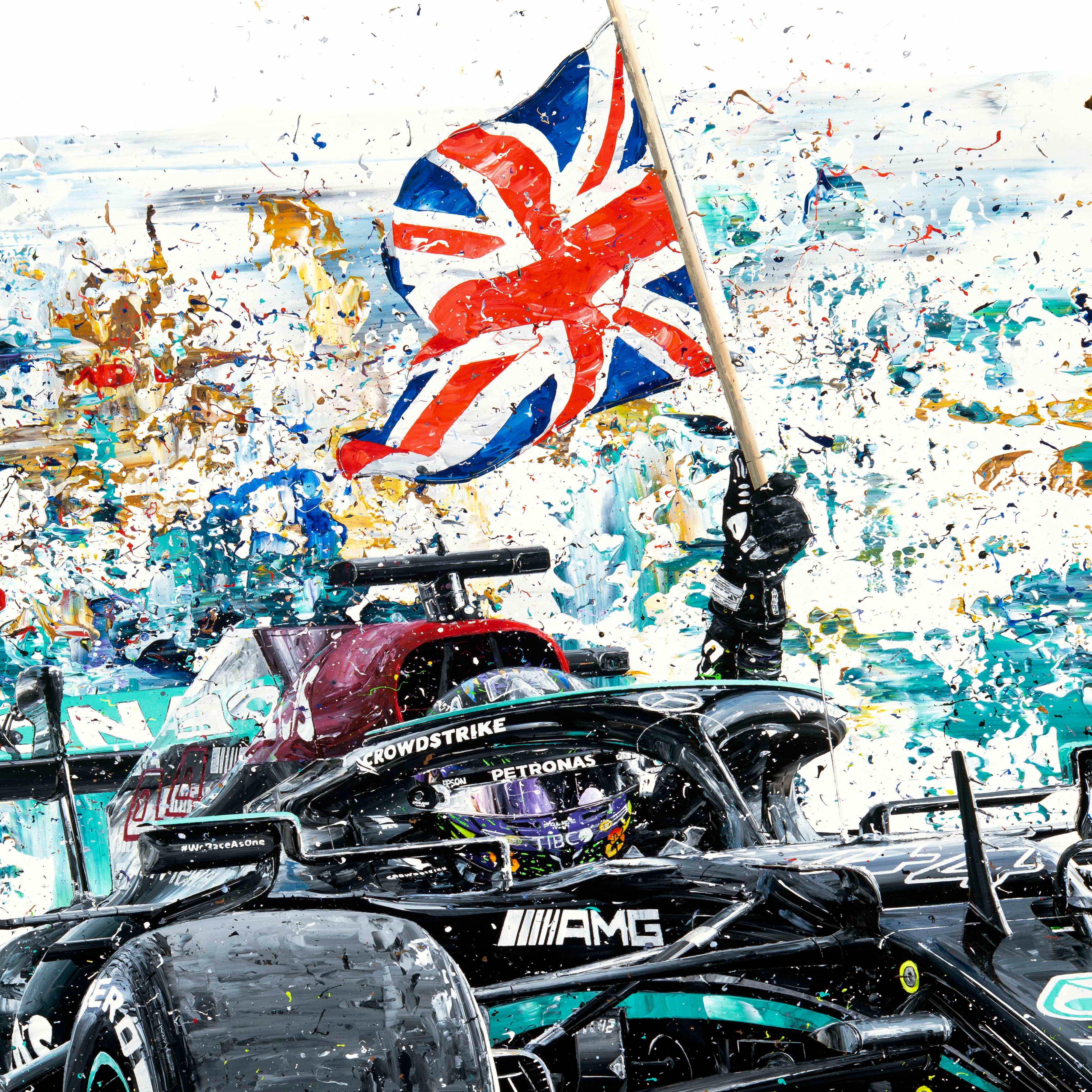 Lewis Hamilton 2021 'Union Jack' Embellished Print – David Johnson