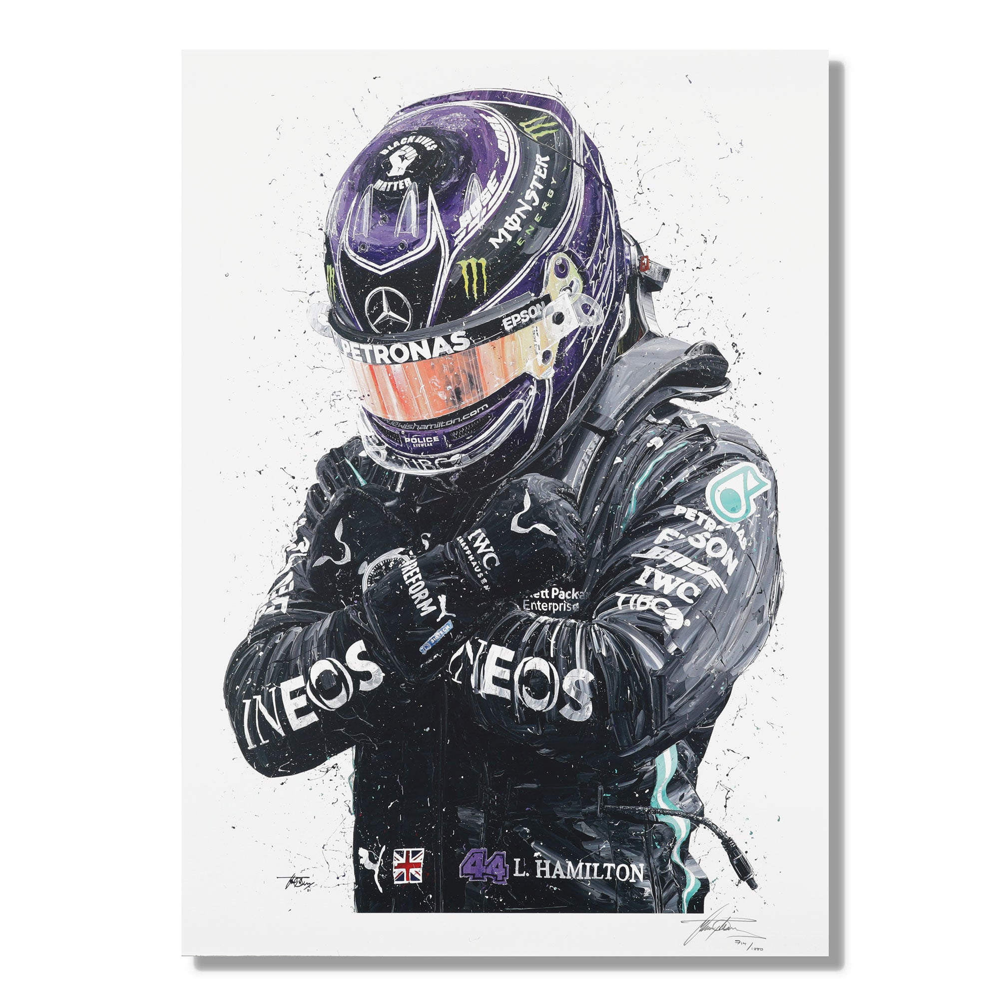 Lewis Hamilton 2020 Tribute Print - David Johnson