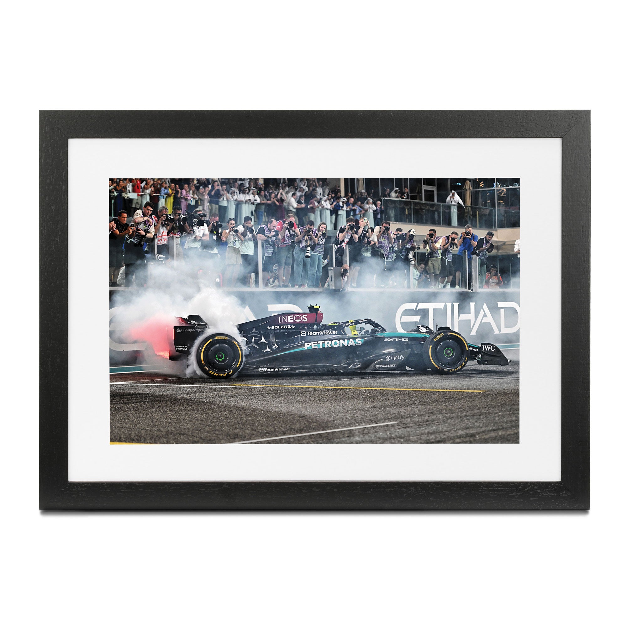 Lewis Hamilton 2024 Mercedes AMG Petronas Box Frame Print - The Farewell - Abu Dhabi GP