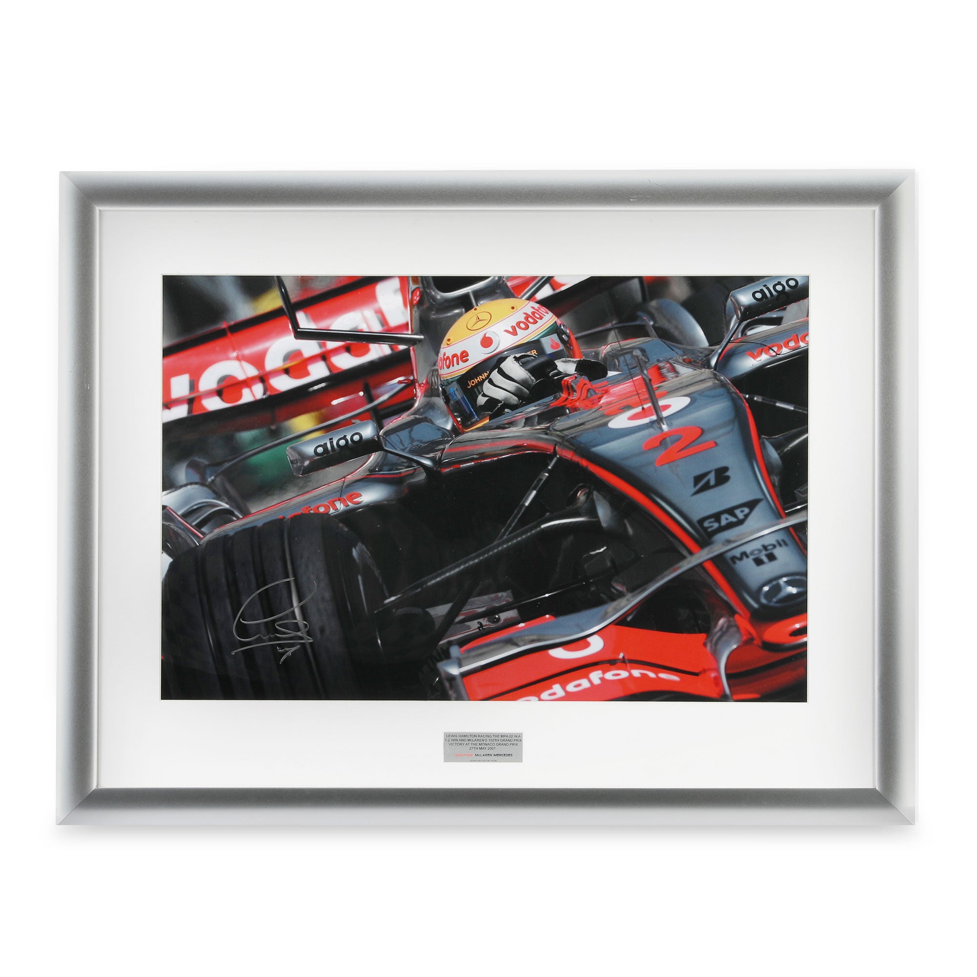 Lewis Hamilton 2007 Signed Monaco Grand Prix Photo