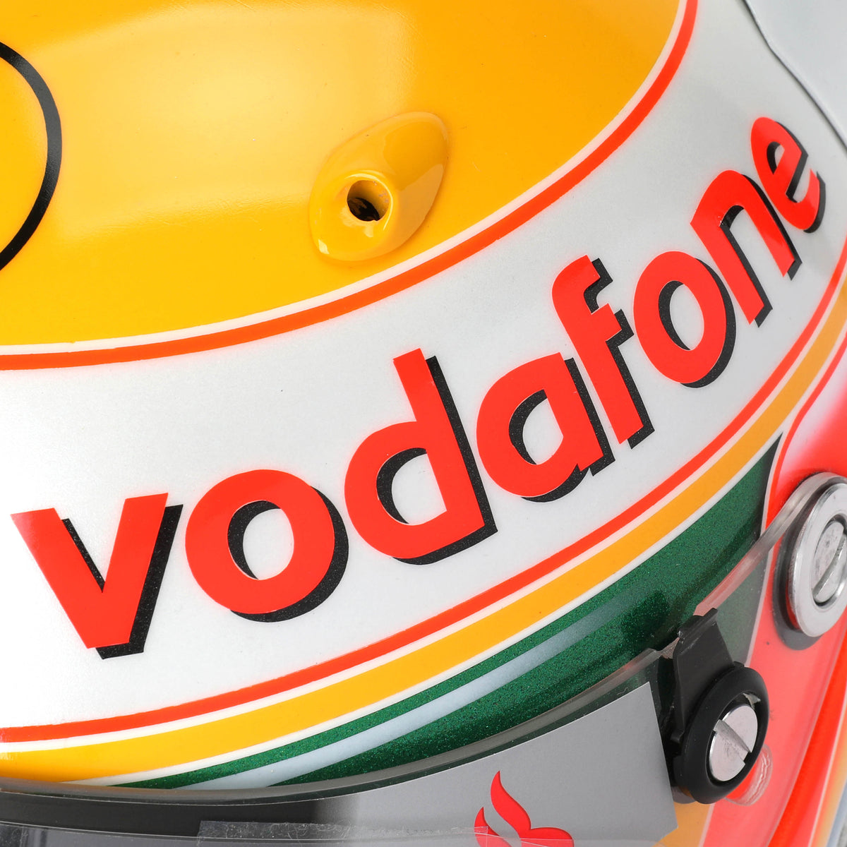 The Austin Auction LOT 024 - Lewis Hamilton 2008 First Championship Season Display Set - Includes Replica Helmet, Race Used Visor & Hans Device