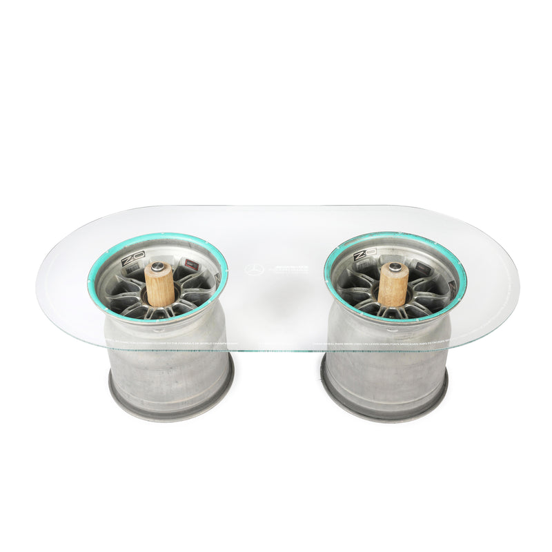 Lewis Hamilton Mercedes AMG Petronas Double Wheel Rim Table – Silverstone 2018