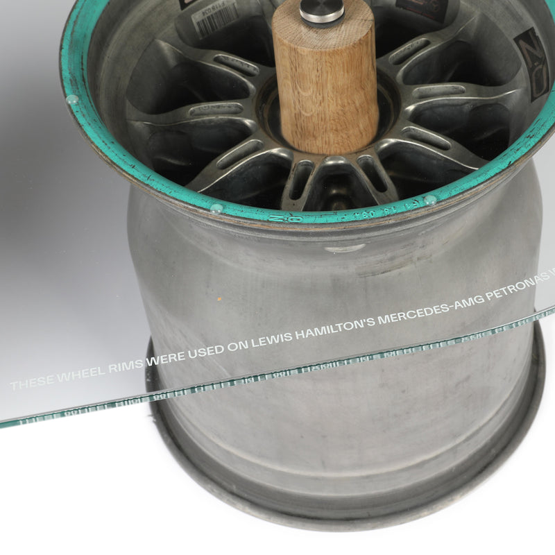 Lewis Hamilton Mercedes AMG Petronas Double Wheel Rim Table – Silverstone 2018