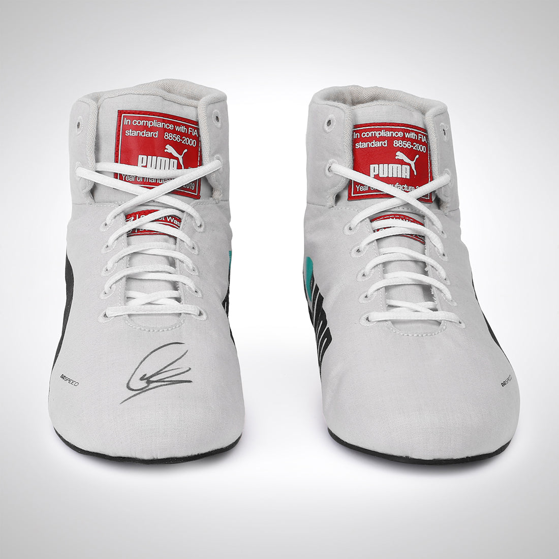 The Austin Auction LOT 074 - Lewis Hamilton 2019 Signed Official Race Spec Boots