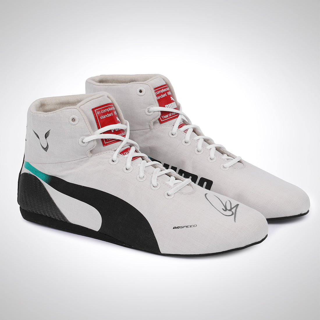 The Austin Auction LOT 074 - Lewis Hamilton 2019 Signed Official Race Spec Boots