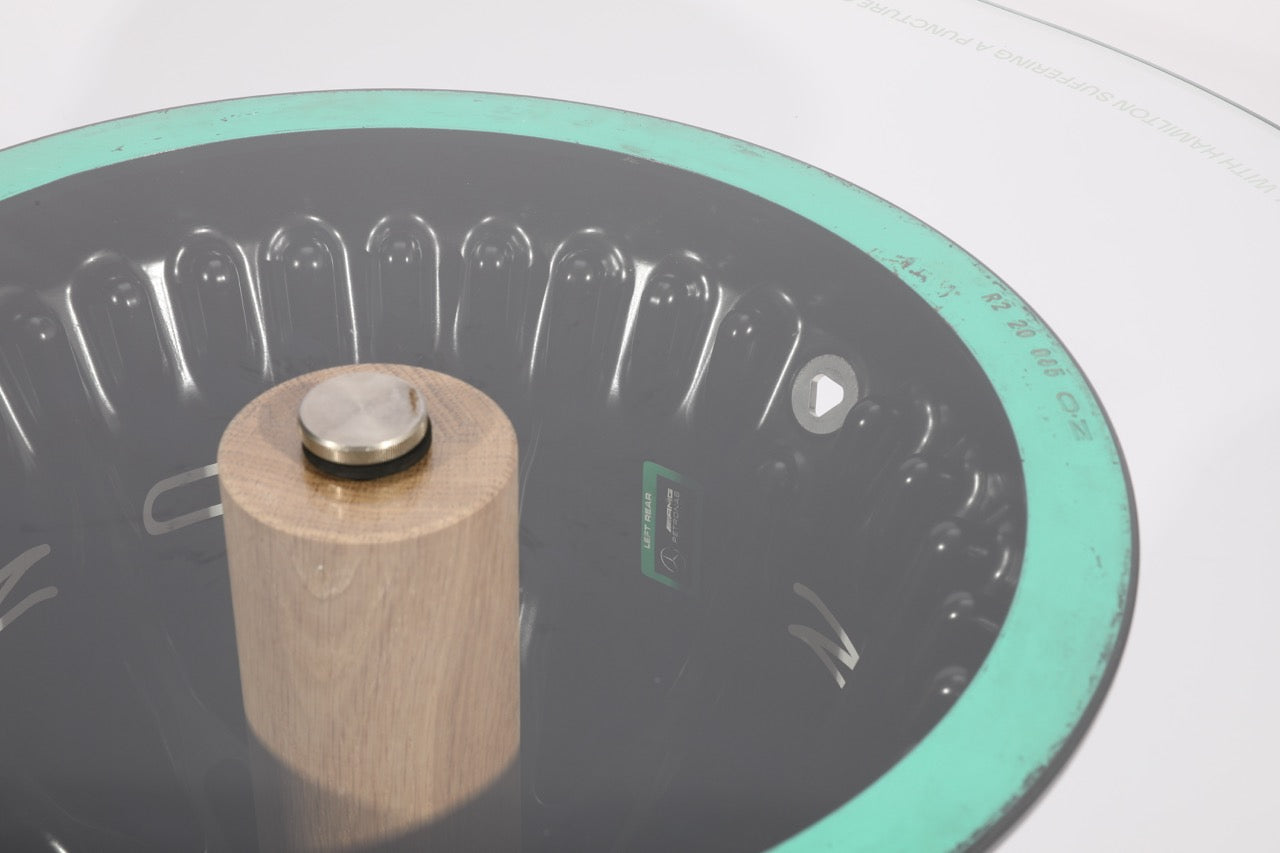 Lewis Hamilton Mercedes AMG Petronas Dual Rear Wheel Rim Table – 2020 British Grand Prix