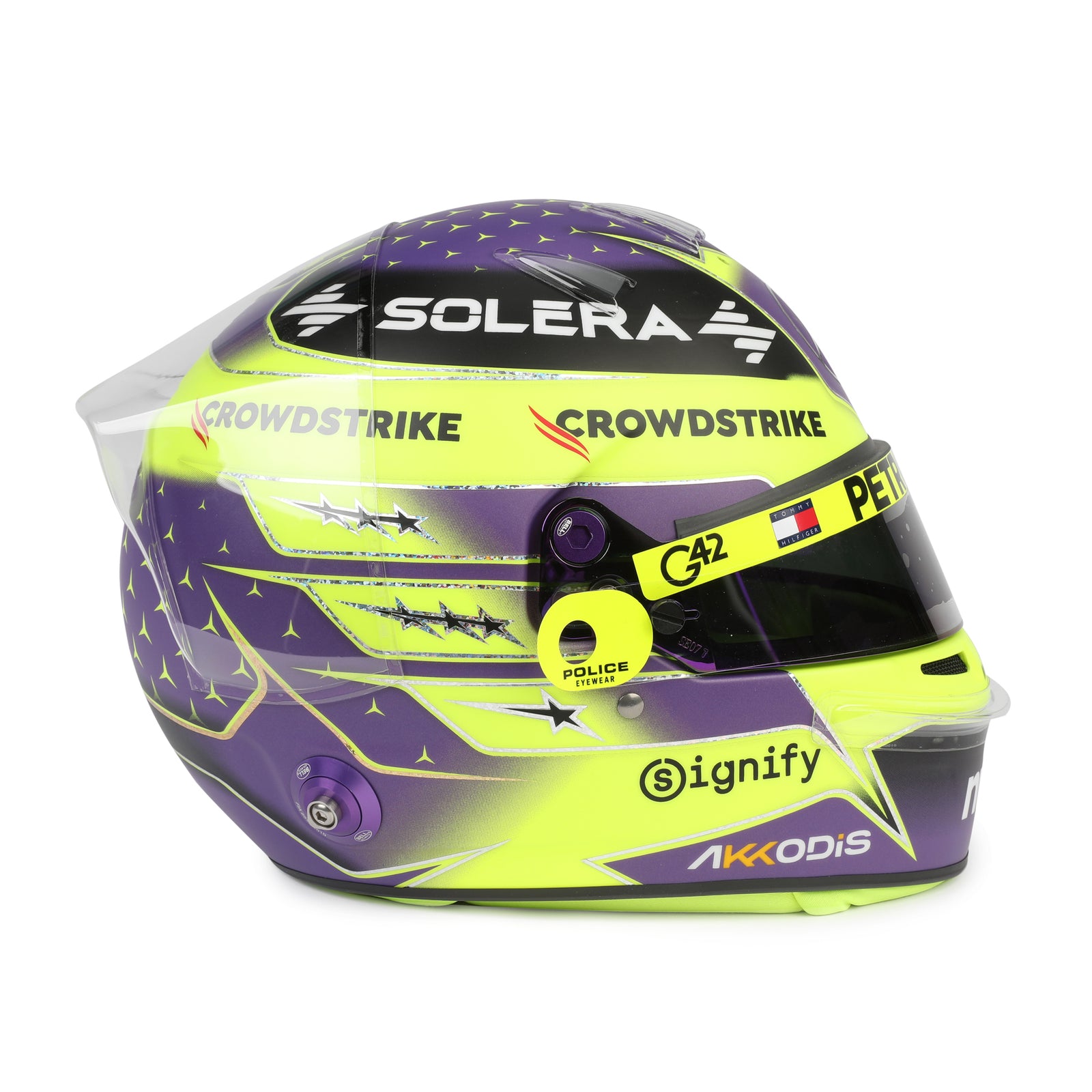 Season Launch LOT 411 - Lewis Hamilton 2024 Mercedes Abu Dhabi GP Replica 1:1 Helmet