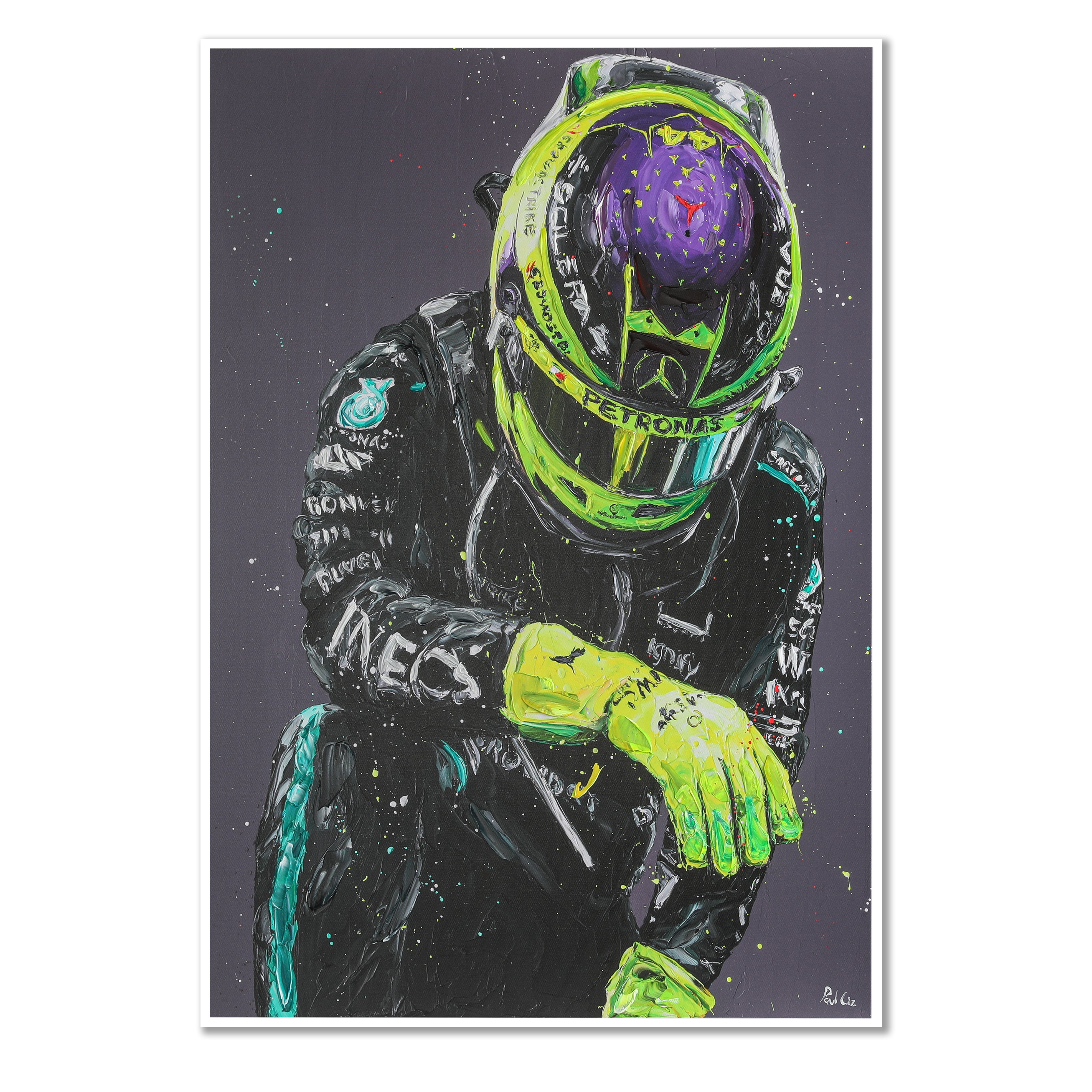 Lewis Hamilton 'Final Bow' 2024 Mercedes Giclee Print - Paul Oz