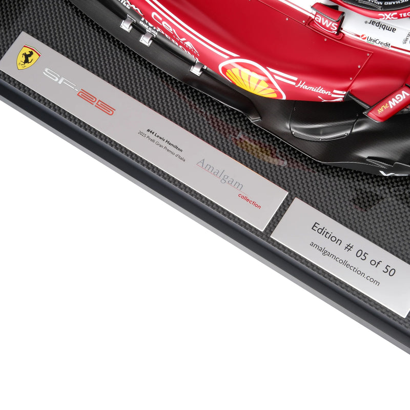 Lewis Hamilton 2025 Ferrari SF-25 1:8 Scale Model - Italian GP Amalgam Collection