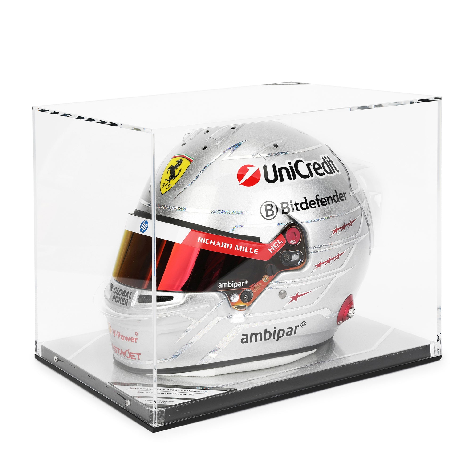 Lewis Hamilton 2025 Replica Ferrari Helmet – Las Vegas GP