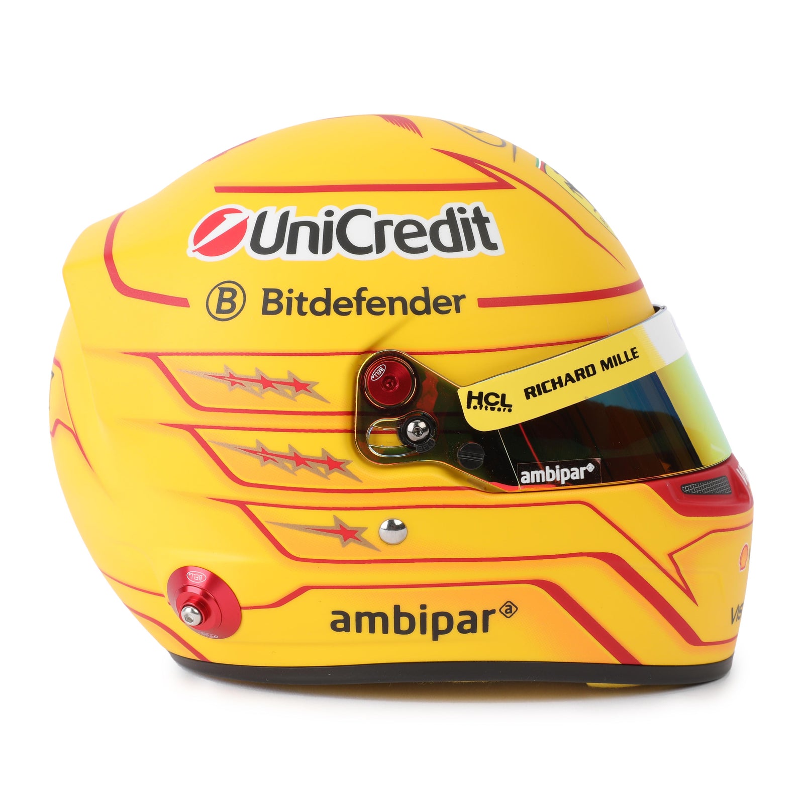 LOT 279 - Lewis Hamilton 2025 Signed 1:2 Mini Helmet