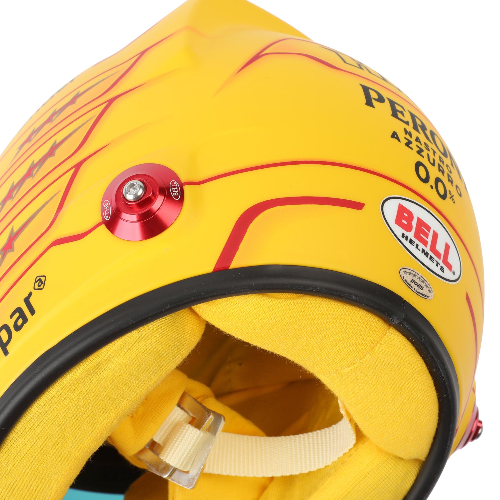 LOT 279 - Lewis Hamilton 2025 Signed 1:2 Mini Helmet