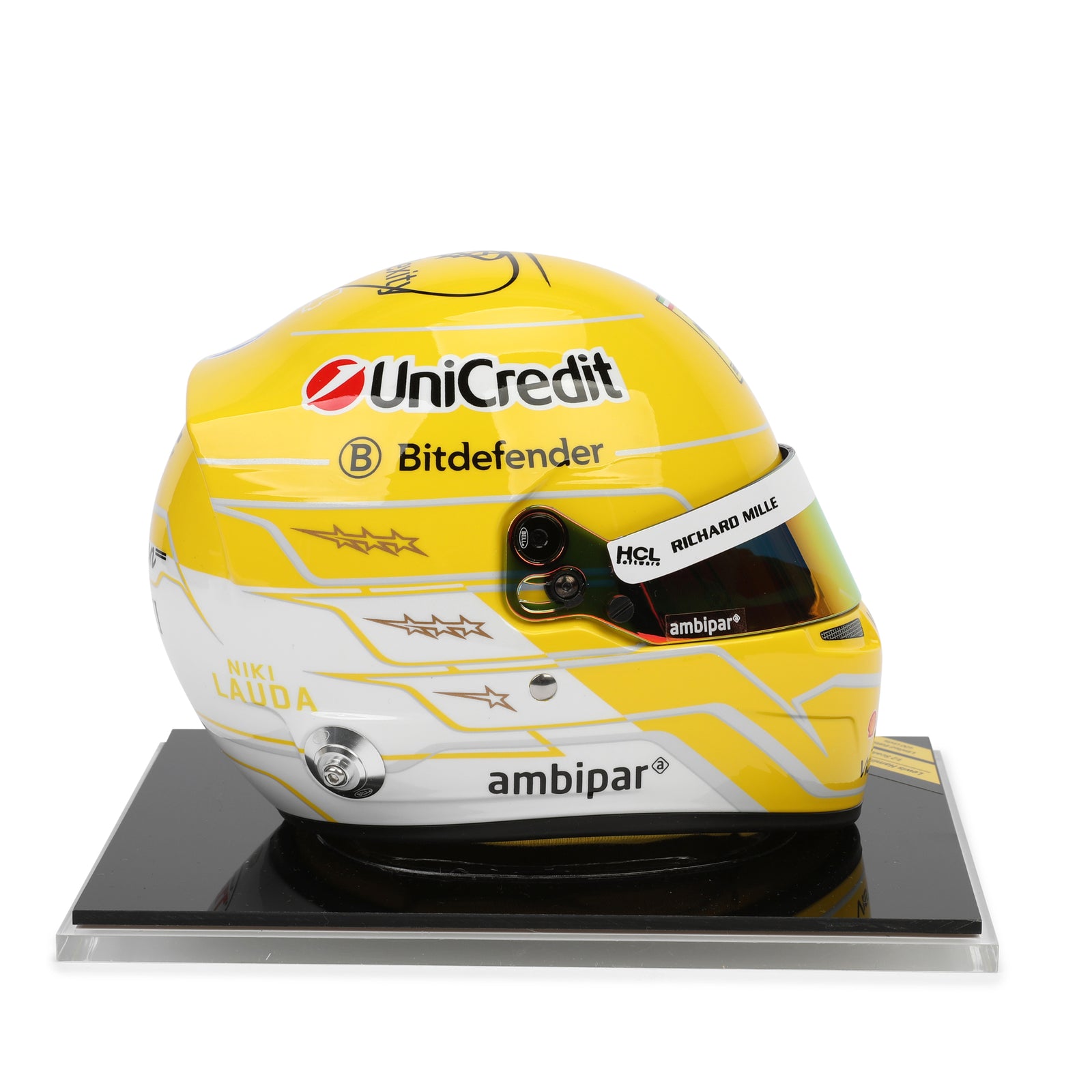 LOT 245 - Lewis Hamilton 2025 Signed Mini Helmet - Monza GP