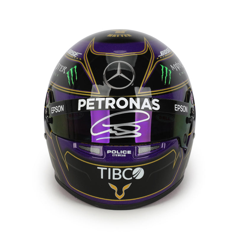 LOT 072 - Lewis Hamilton Abu Dhabi 2020 Signed 1:2 Scale Helmet