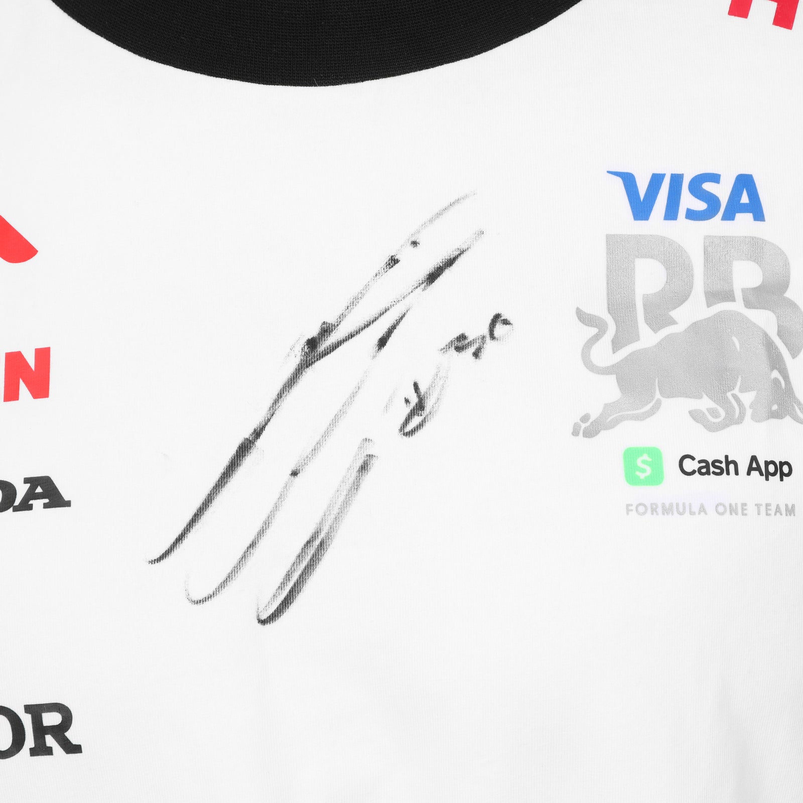 LOT 601 - Liam Lawson Signed Toro Rosso T- Shirt - Make A Wish