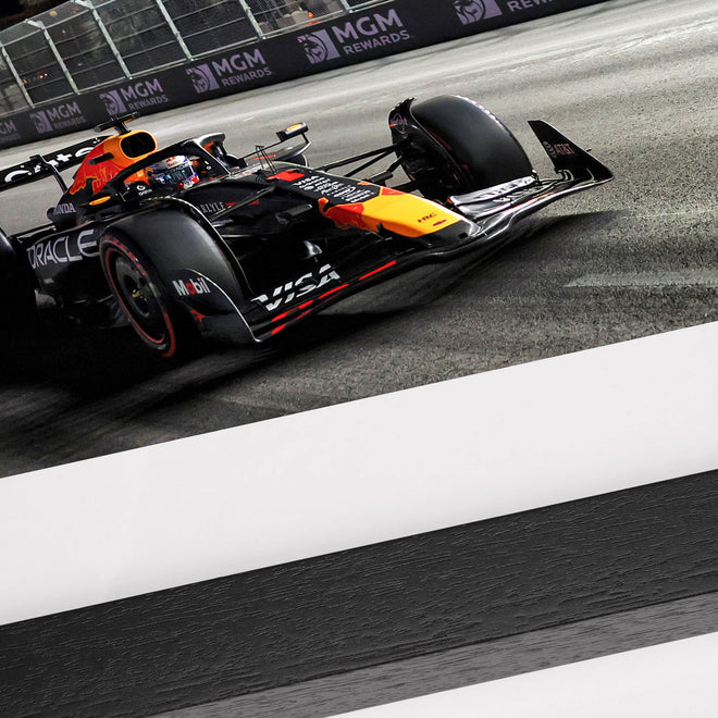 Max Verstappen 2025 Victory in Vegas Framed Print – Las Vegas GP