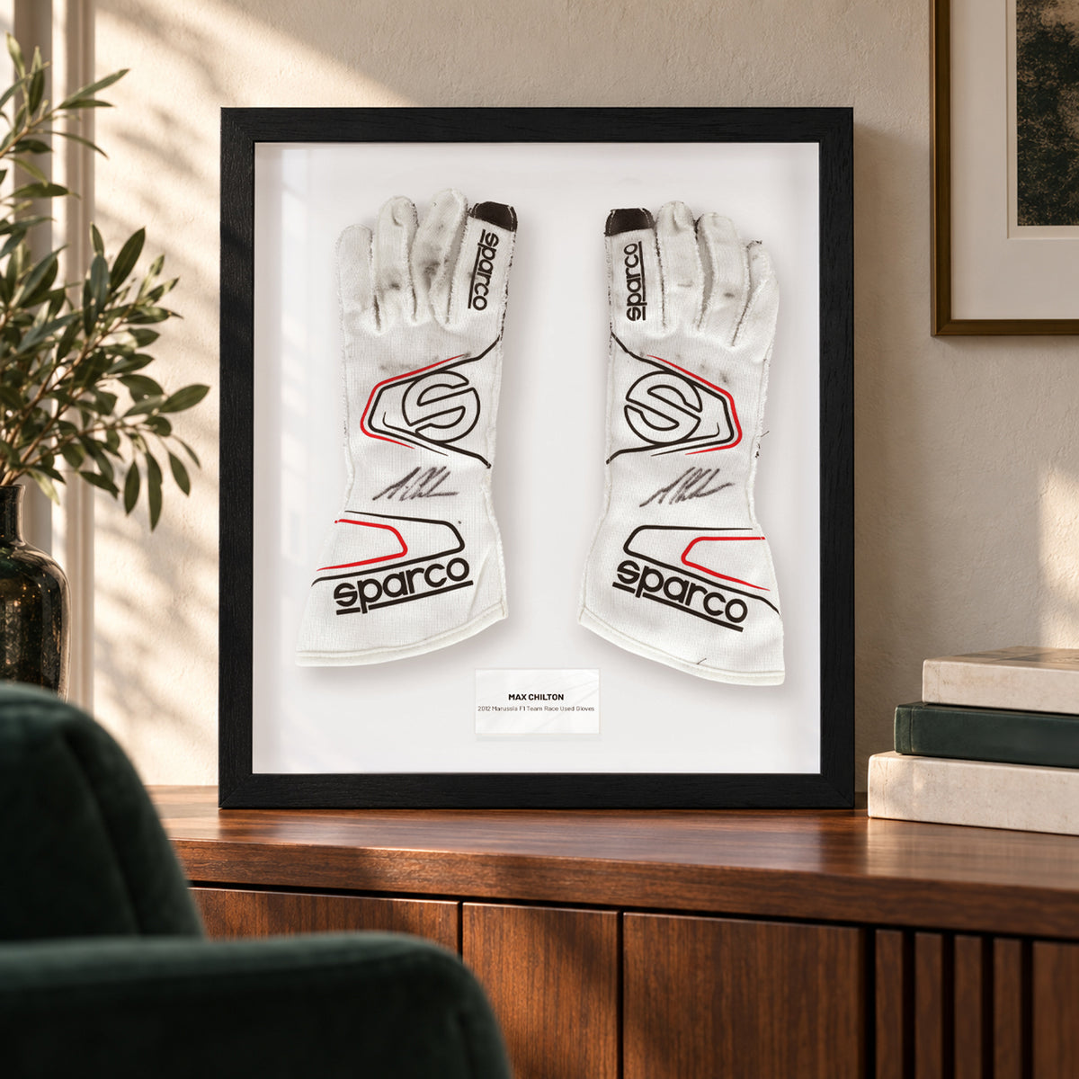 The Austin Auction LOT 028 - Max Chilton 2012 Marussia F1 Team Driver-Used Gloves