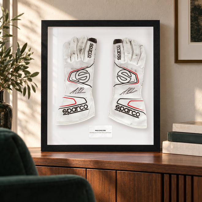 The Austin Auction LOT 036 - Max Chilton 2012 Marussia F1 Team Driver-Used Gloves