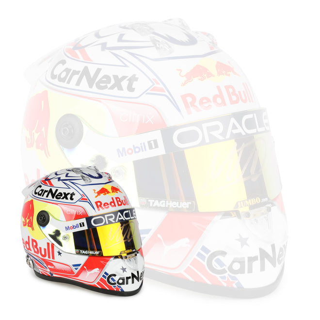 LOT 603 - Max Verstappen 2022 USA GP 1:2 Signed Mini Helmet