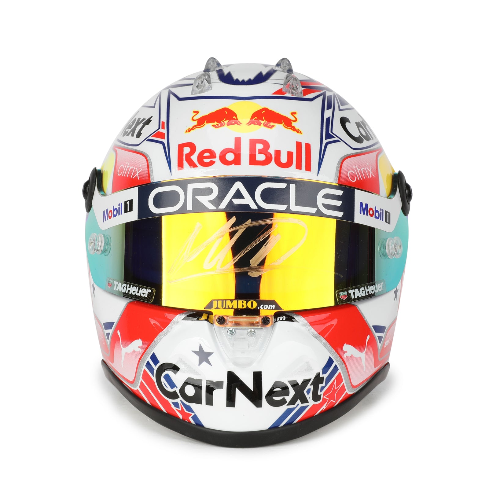 LOT 603 - Max Verstappen 2022 USA GP 1:2 Signed Mini Helmet