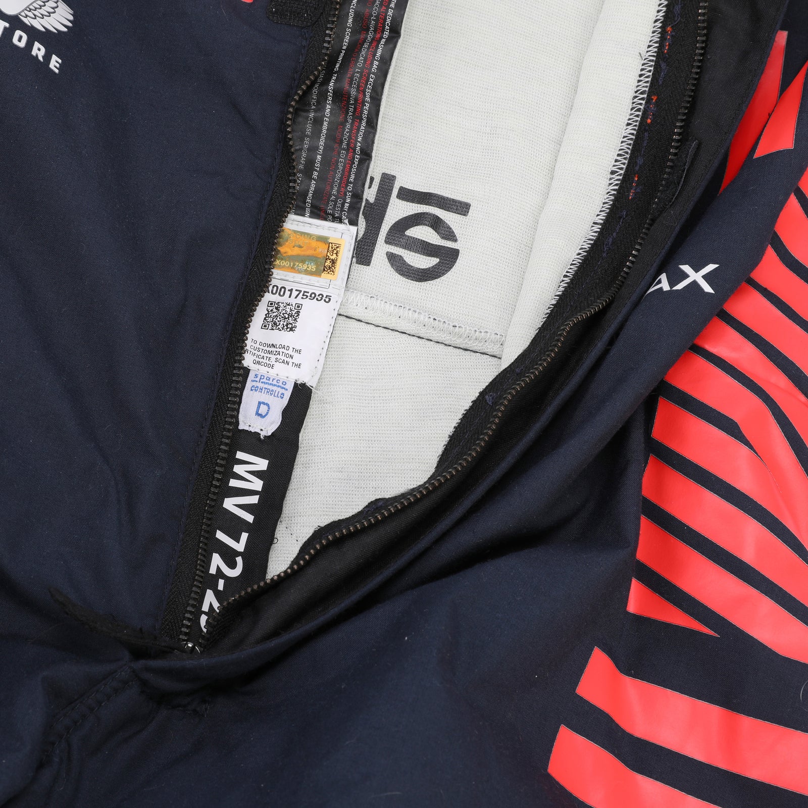 Miami Auction LOT 003 - Max Verstappen 2023 Oracle Red Bull Racing Race Suit – With Certificate of Authenticity