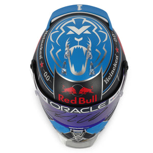 LOT 079 - Max Verstappen 2024 Signed 1.2 Scale Mini Helmet USA GP
