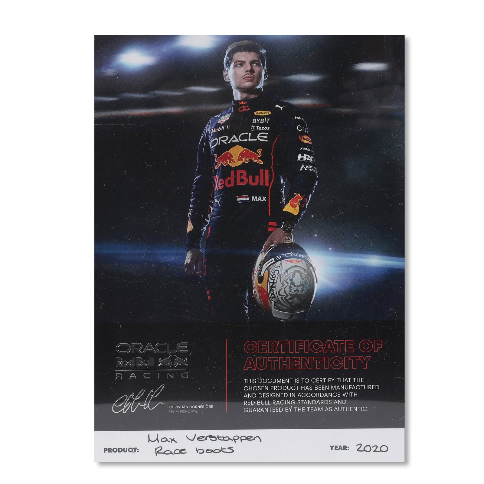 The Silverstone Auction LOT 011 - Max Verstappen 2020 Season Worn Red Bull Racing Boots