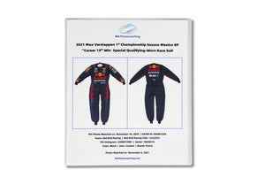 Max Verstappen 2021 Race Worn Suit - Mexican GP