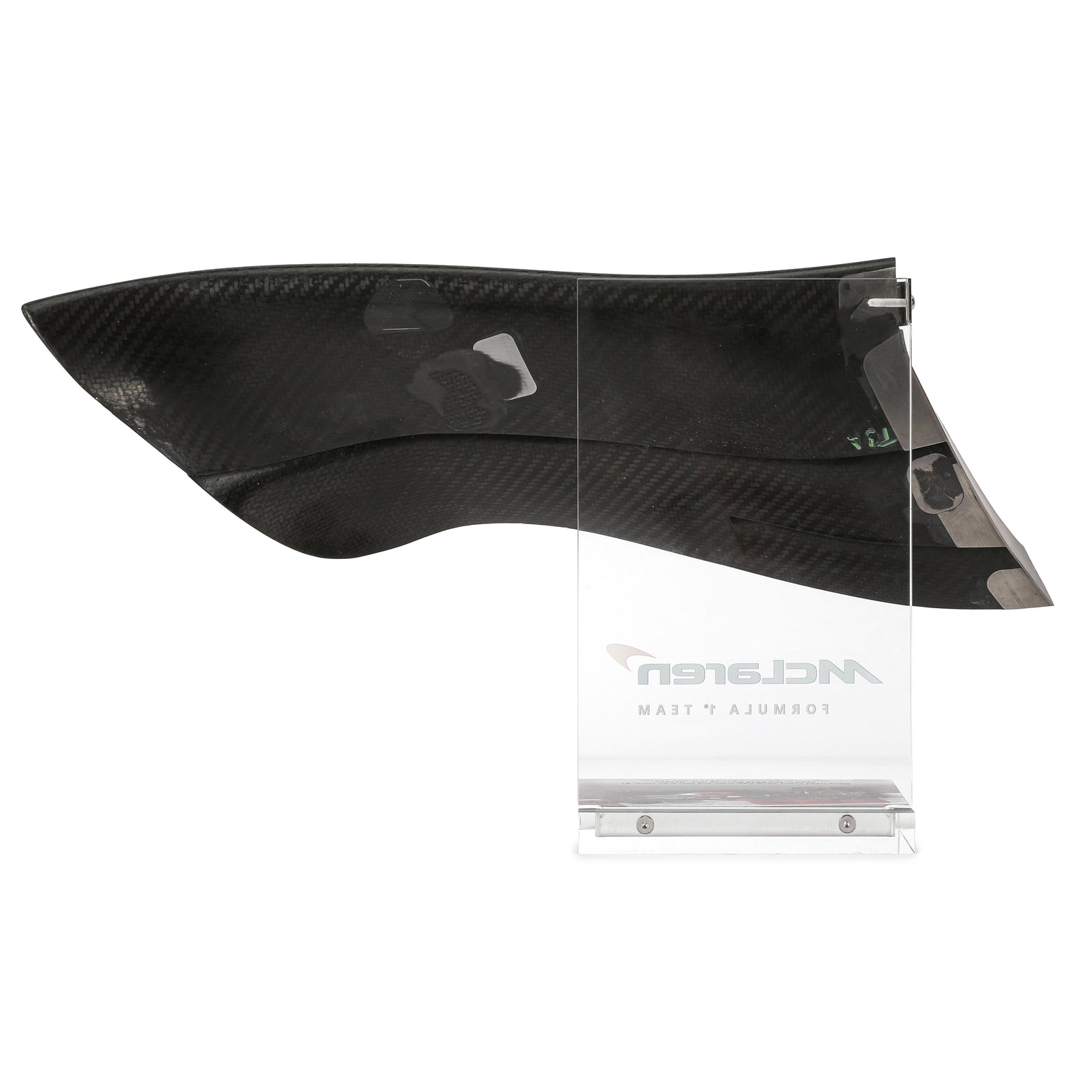 Auction LOT 013 - McLaren 2016 Left Front Wing Flap on Display Stand