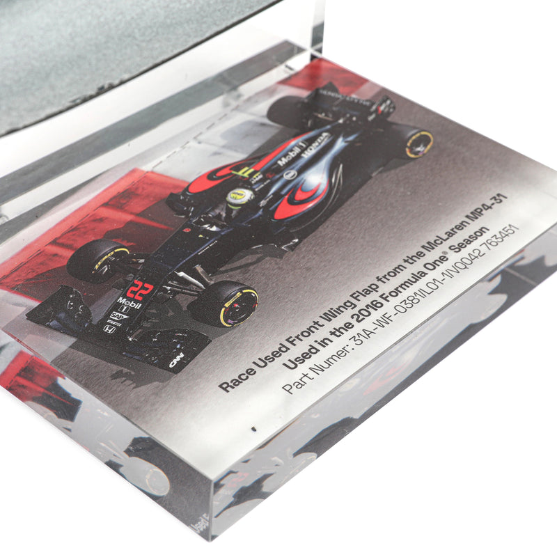 McLaren 2016 Left Front Wing Flap on Display Stand