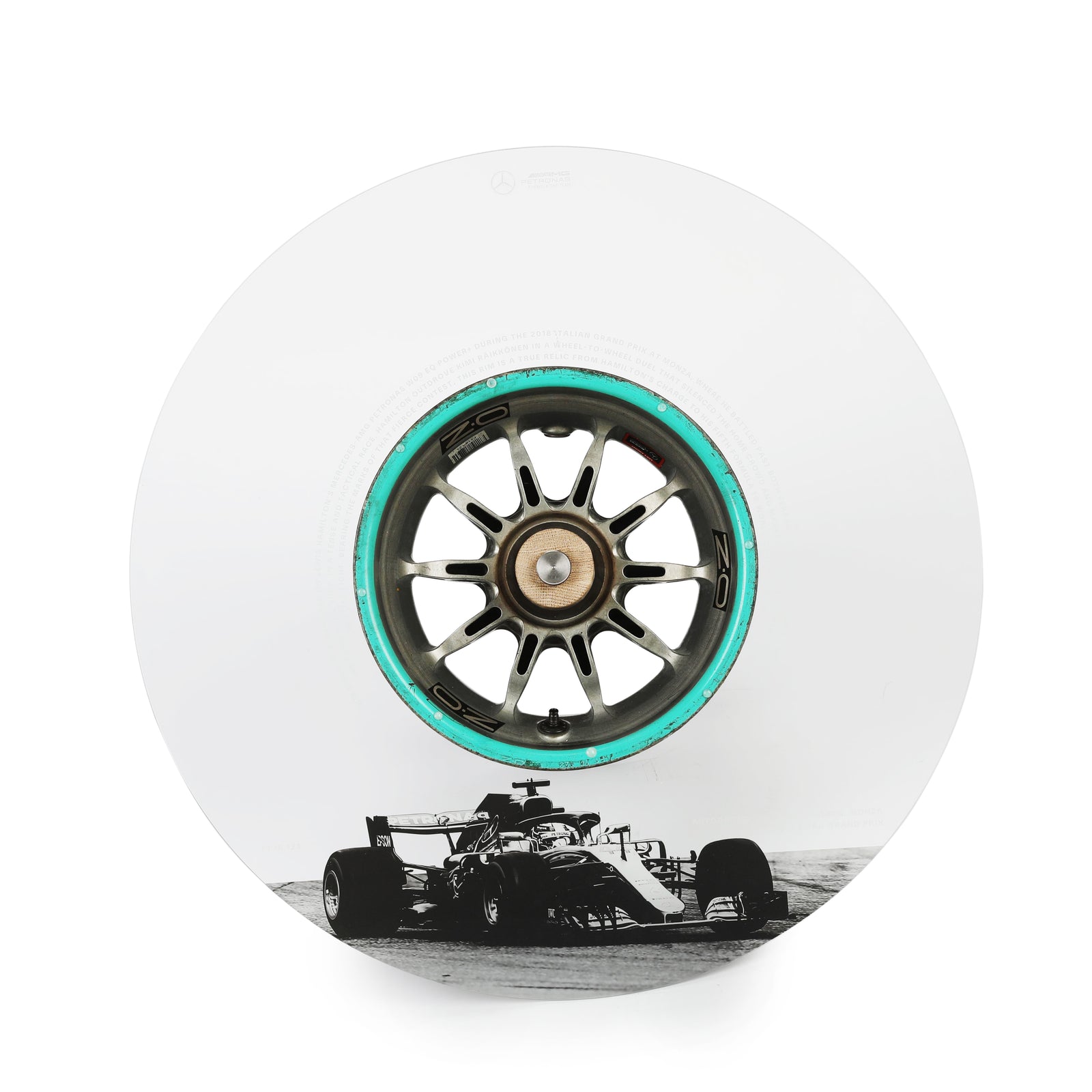 Lewis Hamilton Mercedes AMG Petronas Wheel Rim Coffee Table – Monza 2018