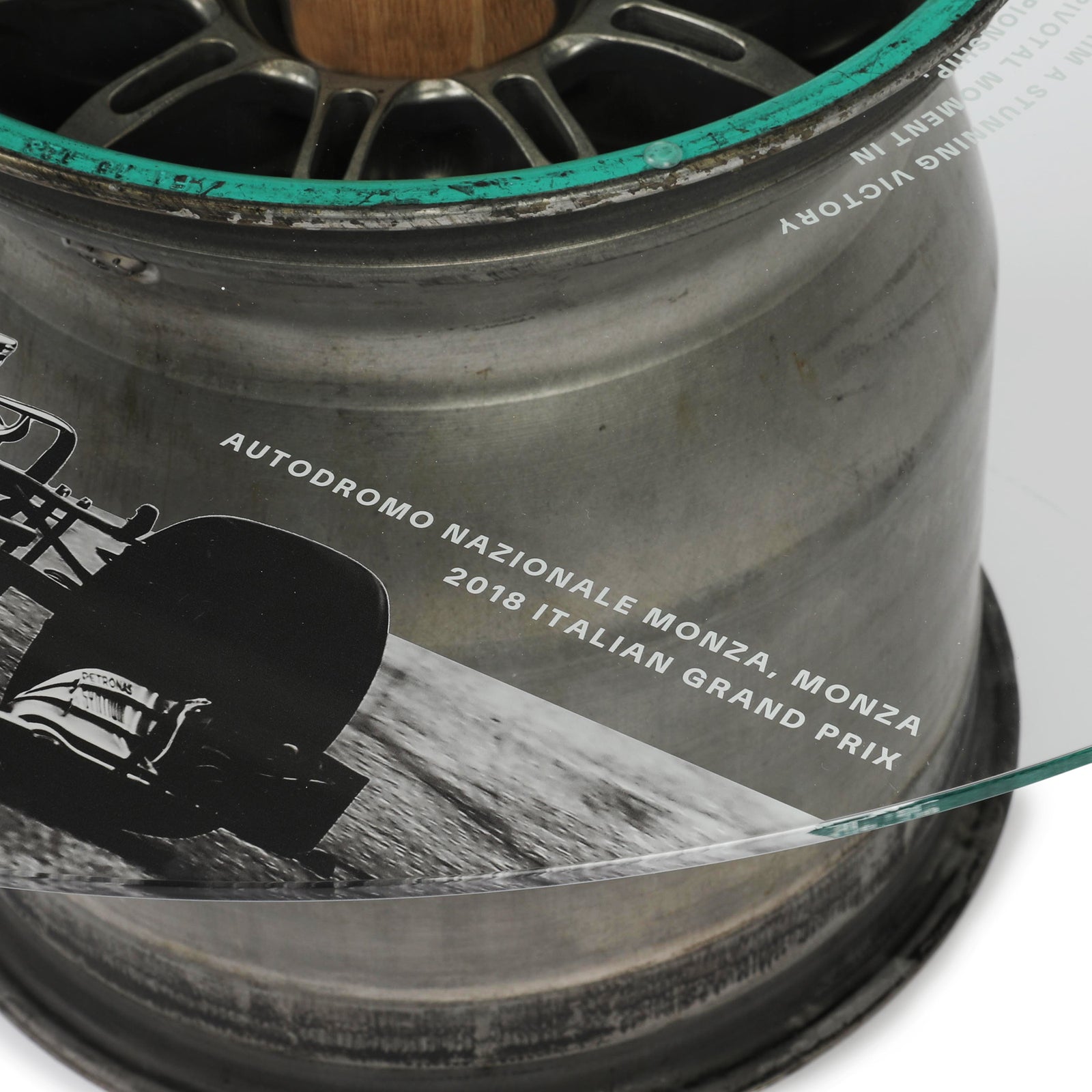 Lewis Hamilton Mercedes AMG Petronas Wheel Rim Coffee Table – Monza 2018