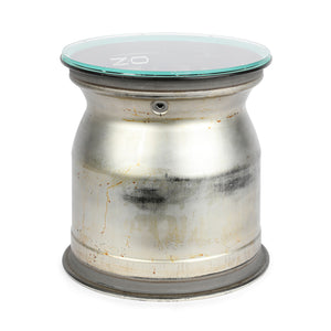 Mercedes-AMG PETRONAS F1® Team 2019 Season Used Front Wheel Rim Table Formula 1 collectible displayed in premium motorsport display