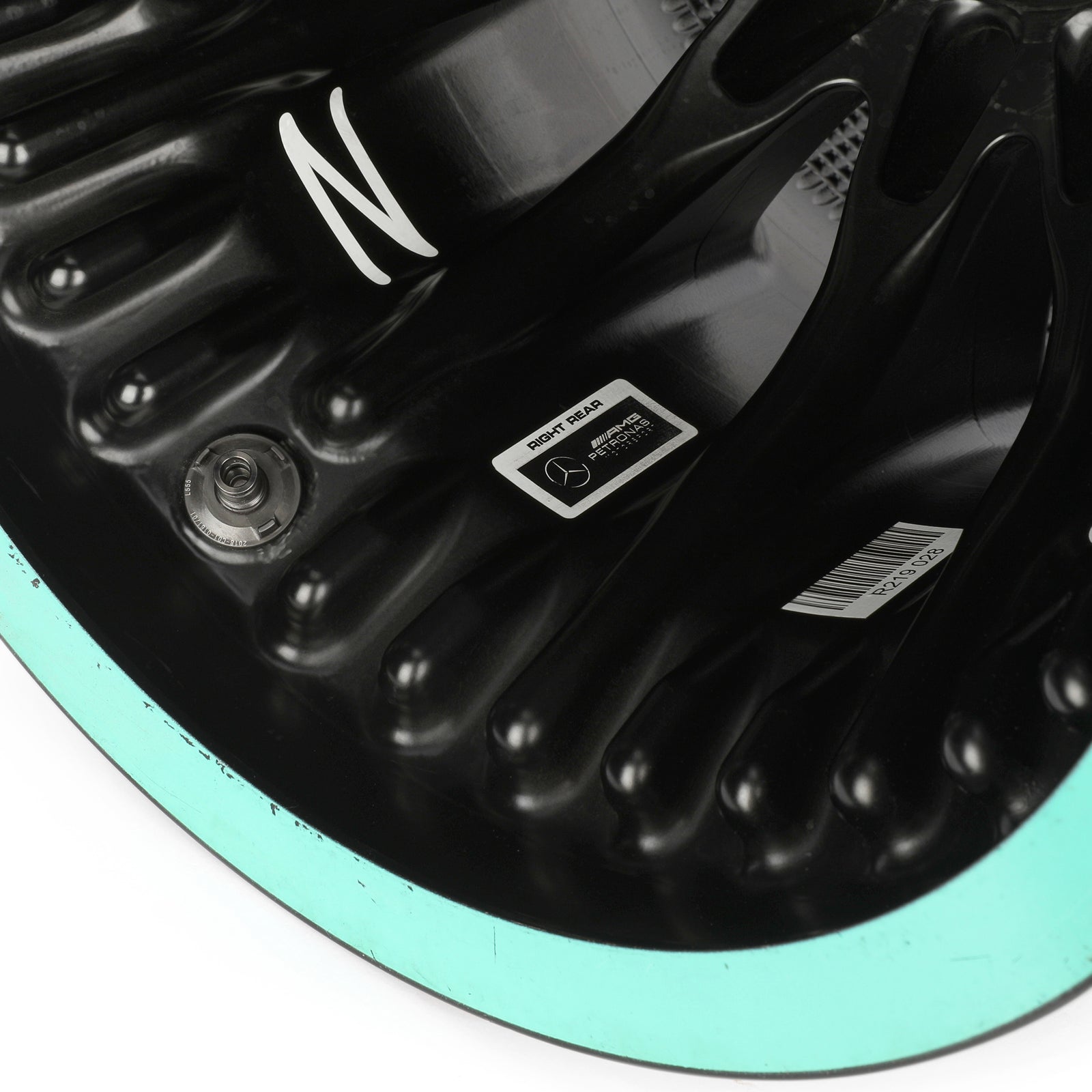 LOT 267 - Mercedes AMG Petronas 2019 Race Used Rear Wheel Rim Table
