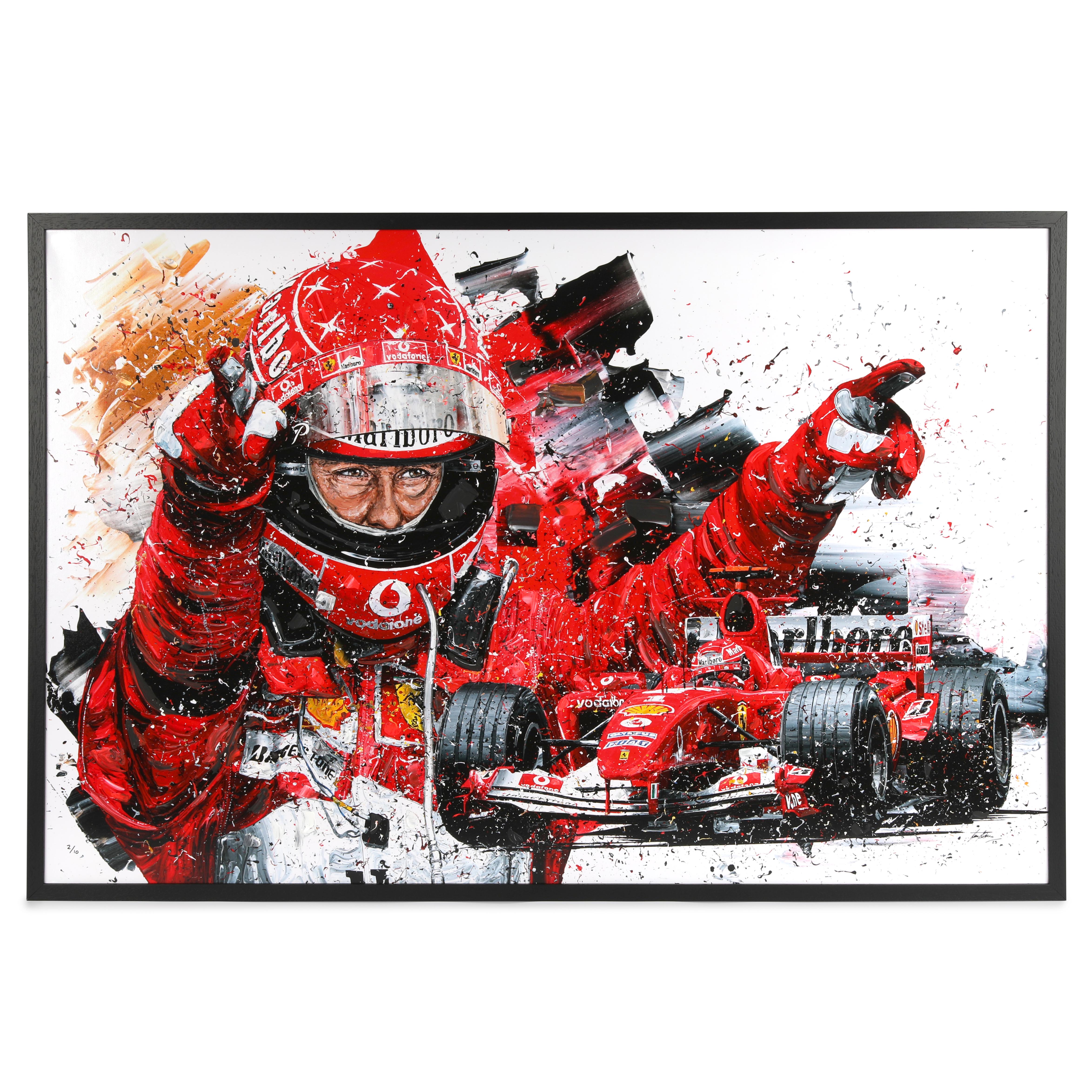 Michael Schumacher 'Michael 2004 Champion Edition' Hand Embellished Canvas – David Johnson