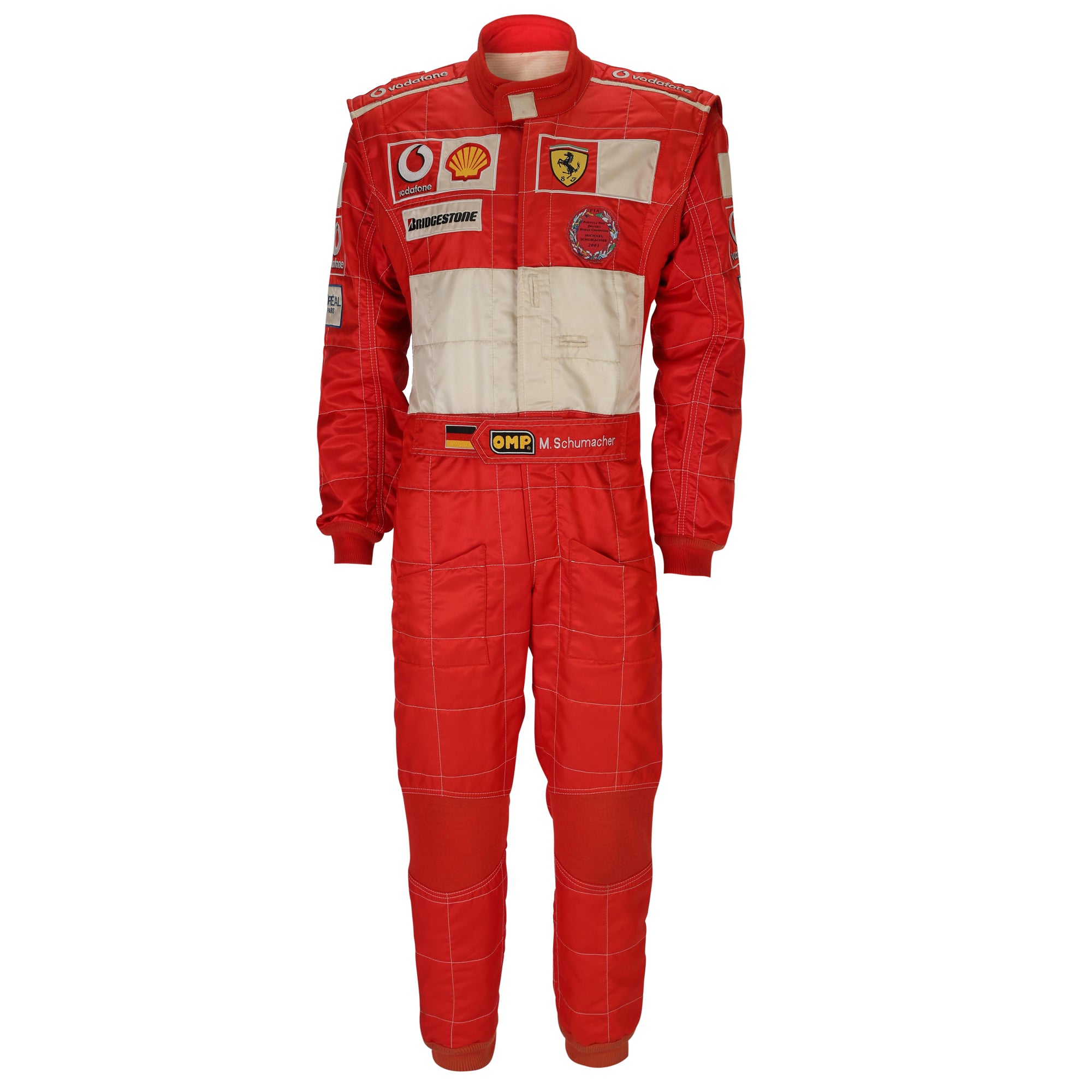 Michael Schumacher Scuderia Ferrari Used Race Suit – 2004 Formula One Season