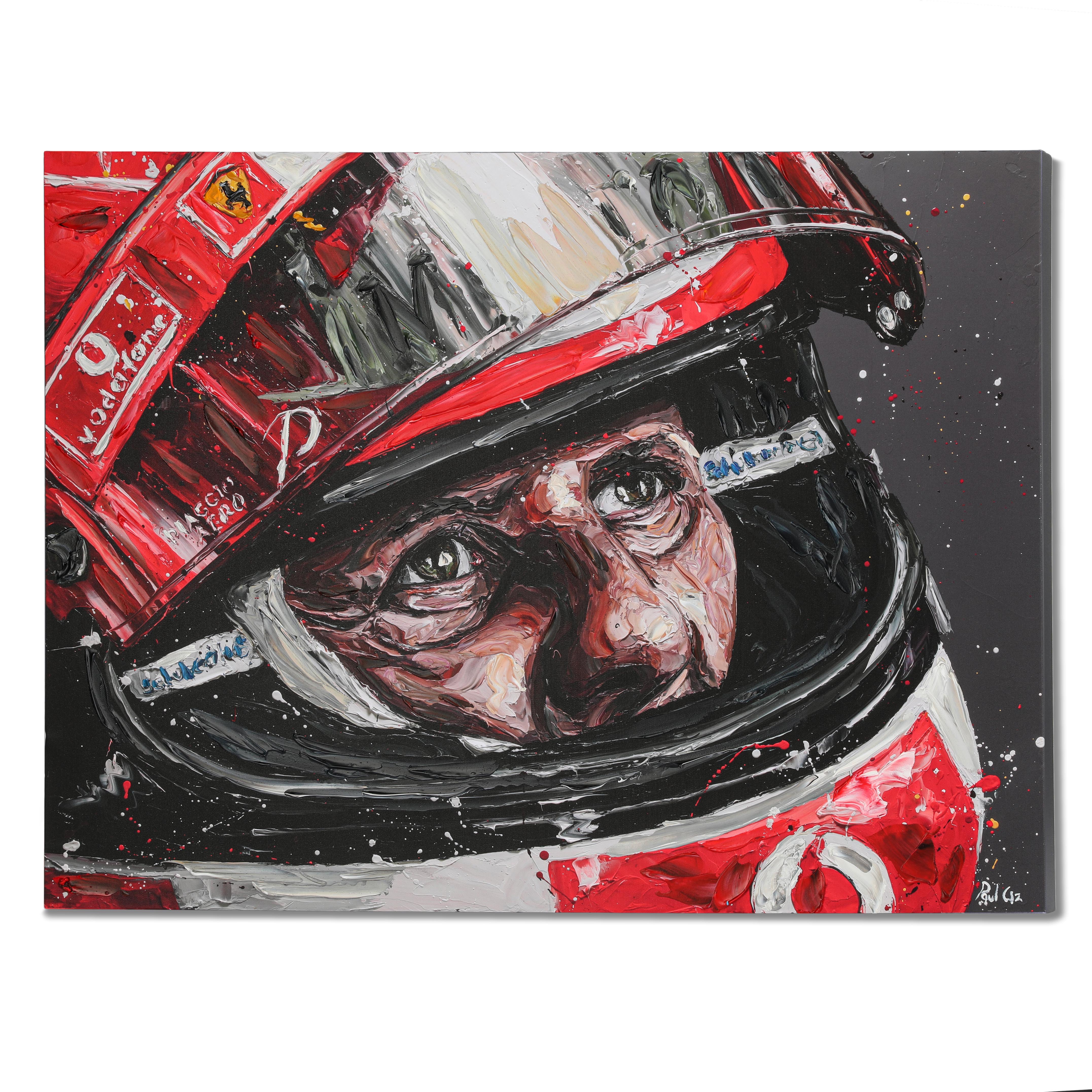 Michael Schumacher ‘GOAT Helmet’ Hand Embellished Print – Paul Oz