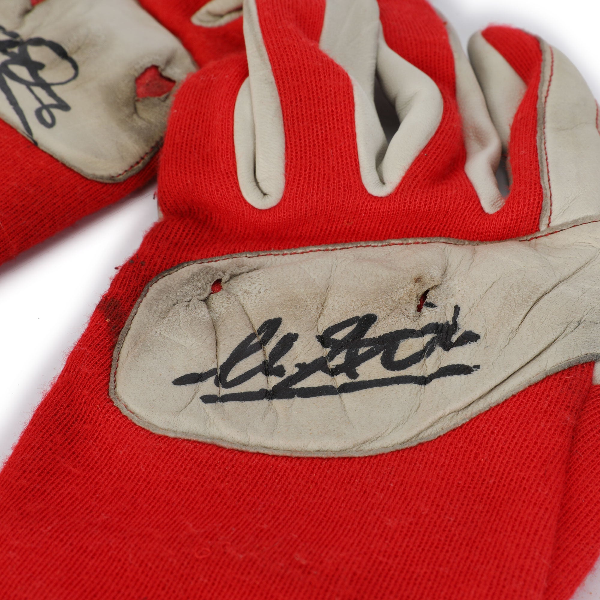 Michele Alboreto 1987 Signed Scuderia Ferrari Grand Prix Used Gloves