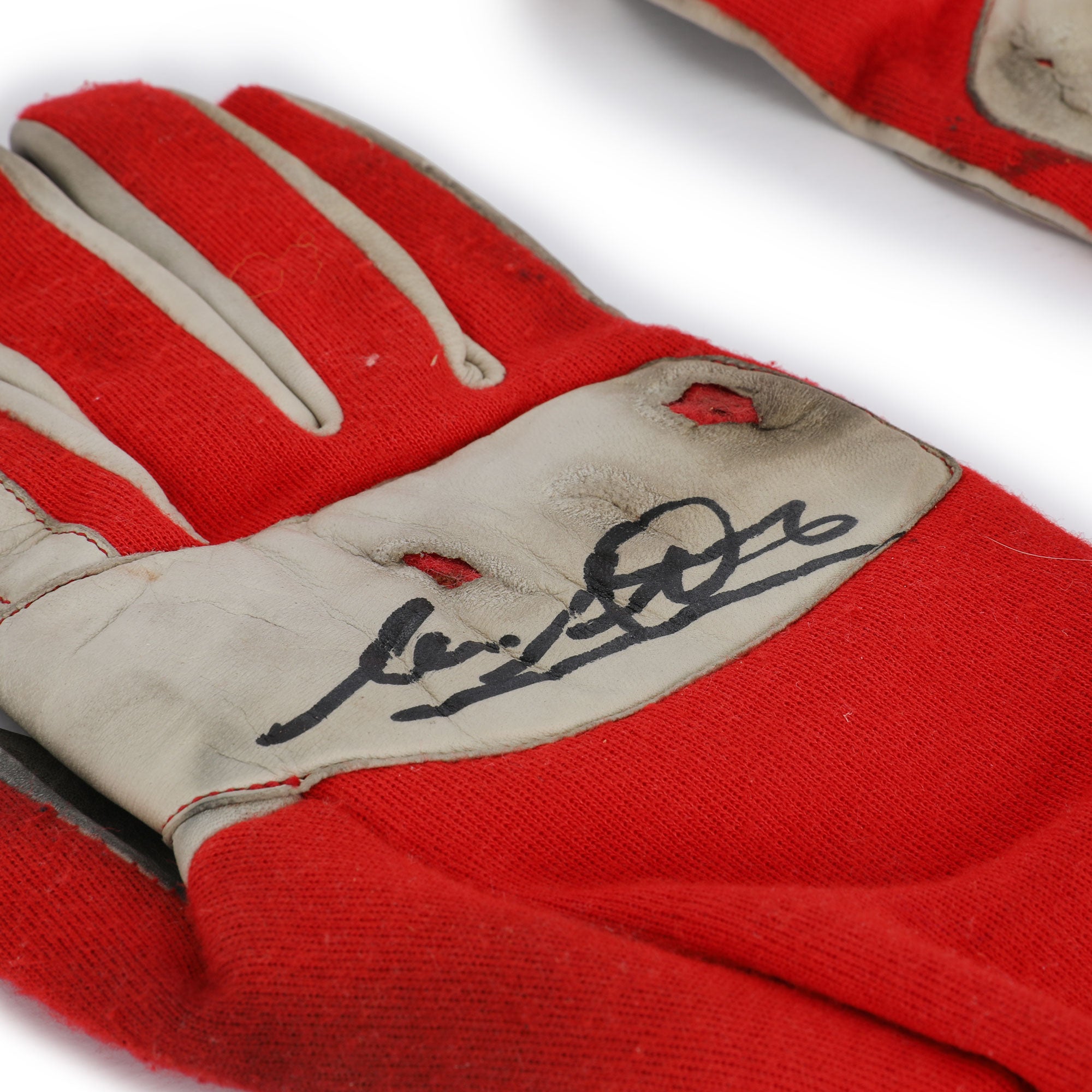 Michele Alboreto 1987 Signed Scuderia Ferrari Grand Prix Used Gloves