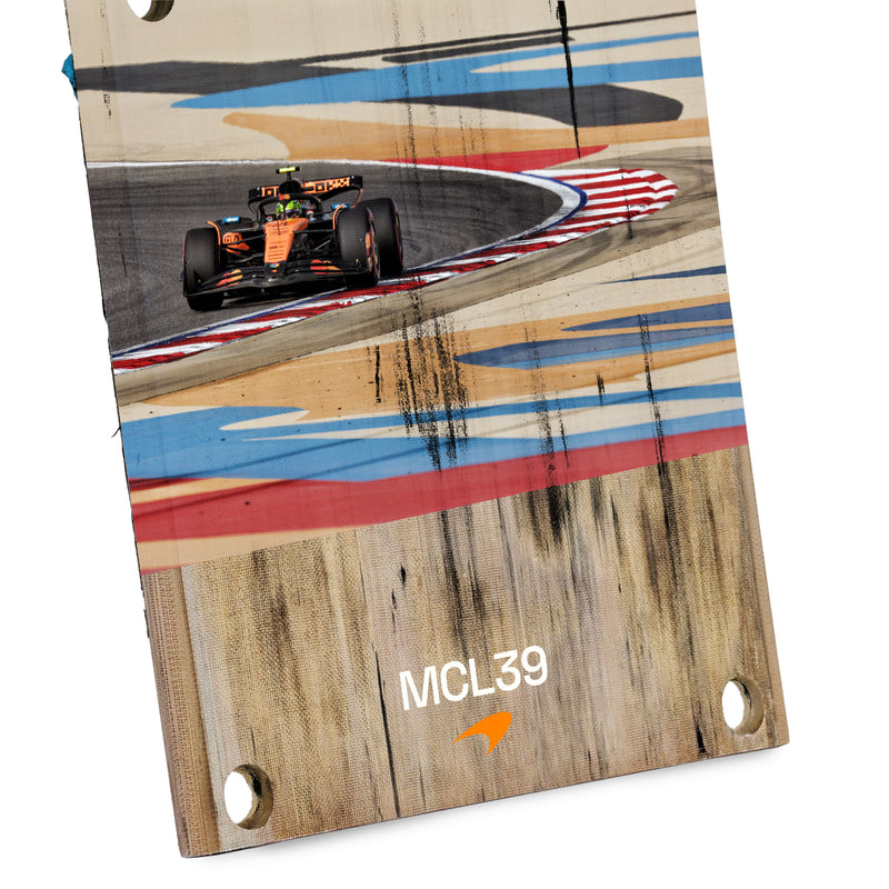 Lando Norris 2025 McLaren Formula 1 Team Grand Prix Used Front Skid Plank Wall Art - Bahrain GP