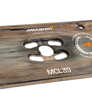 Lando Norris 2025 McLaren F1 Team Race Used Rear Skid Plank Wall Art - Japanese GP