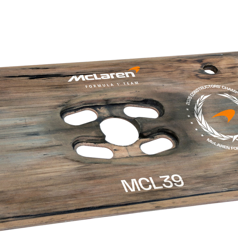 Lando Norris 2025 McLaren F1 Team Race Used Rear Skid Plank Wall Art - Japanese GP