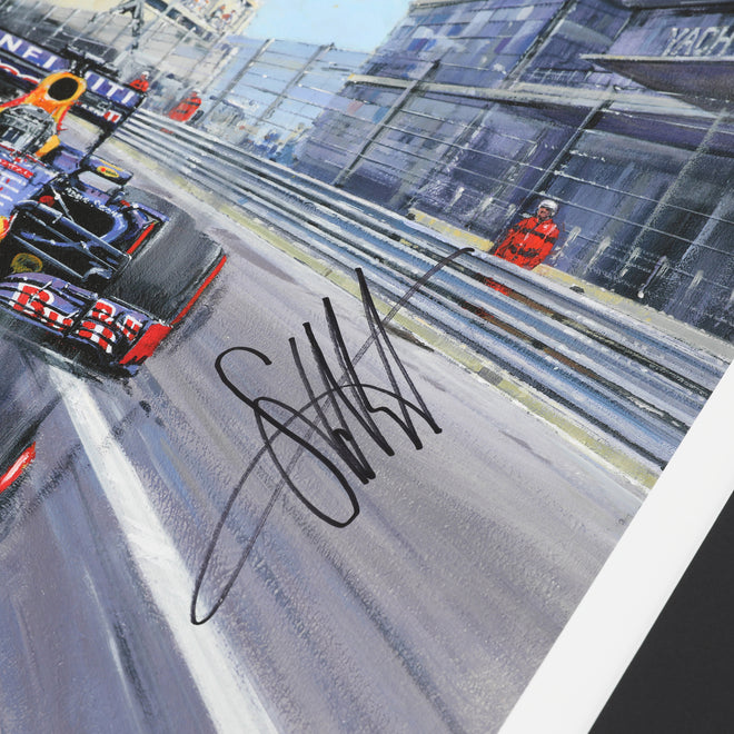 LOT 207 - Nicholas Watts Champions 2014 Monaco GP Signed by Lewis Hamilton, Sebastian Vettel and Kimi Raikkonen
